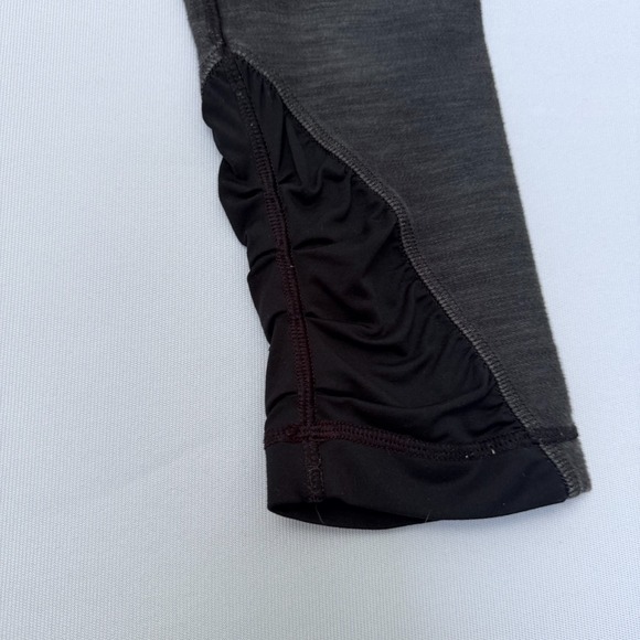 Lululemon Embrace Crop Denim Black Heather Gray Ruched Yoga Pants Leggings 2 - Picture 3 of 9